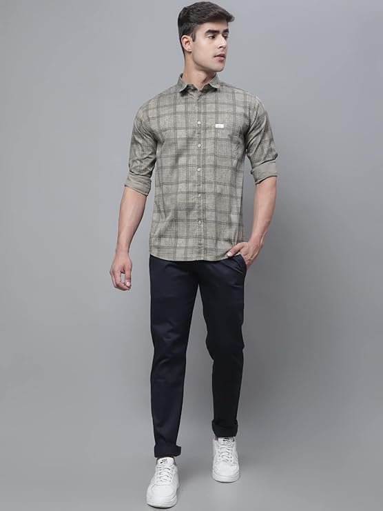 Majestic Man Cotton Checkered Casual Shirt For Men - Image 3
